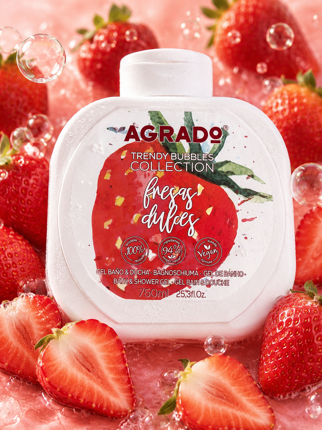 🍓 Gel Douche Fraise – 750 ml