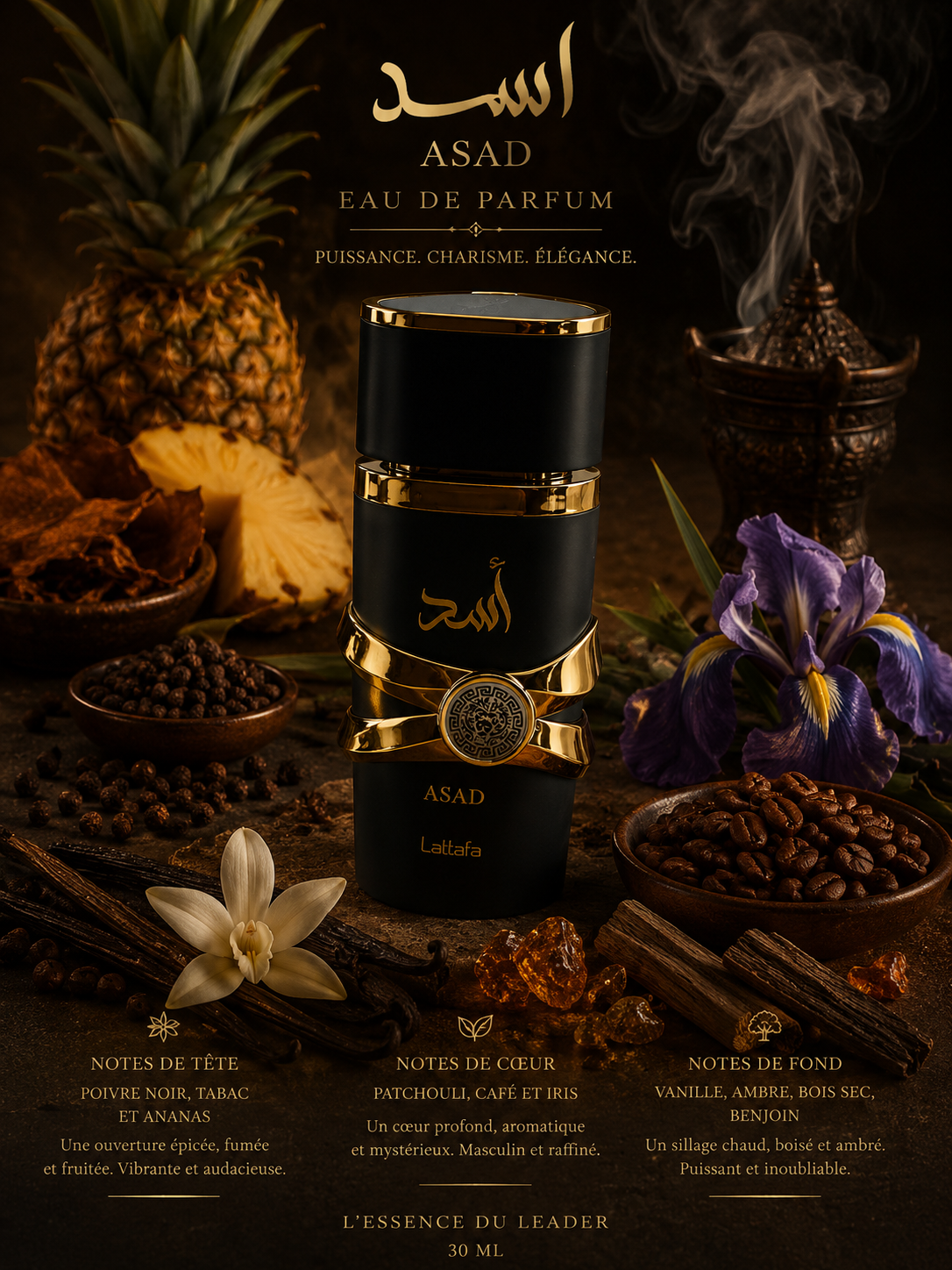 ASAD PARFUM 50Ml POUR HOMME
