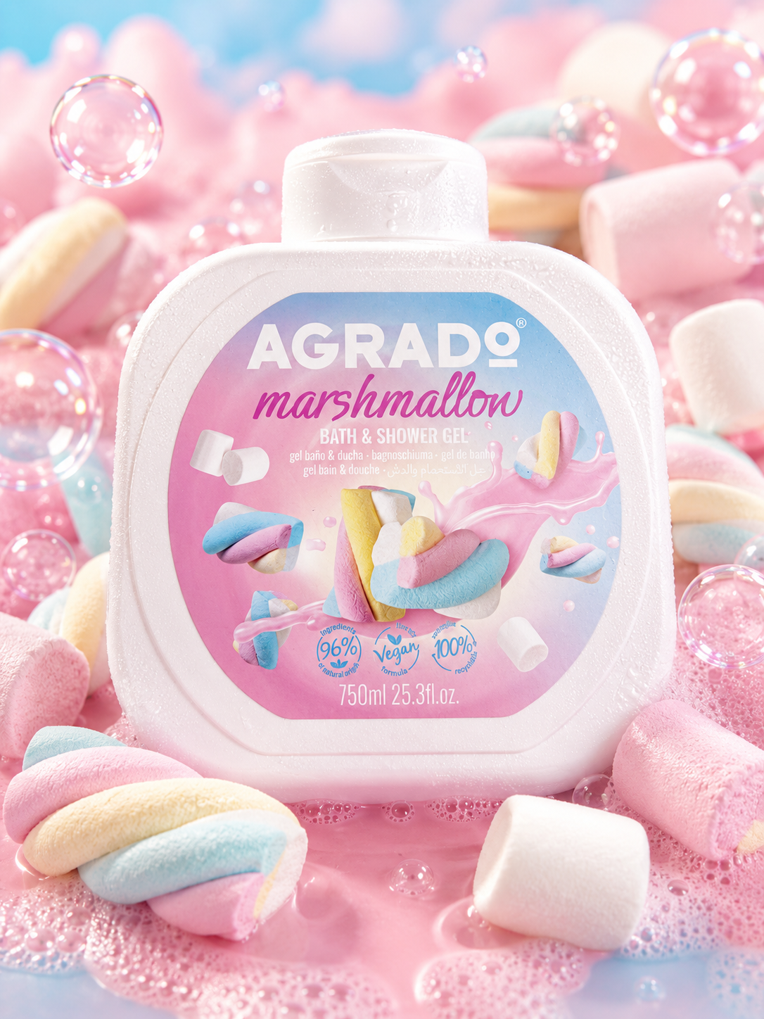 🍬 Gel Douche Marshmallow – 750 ml