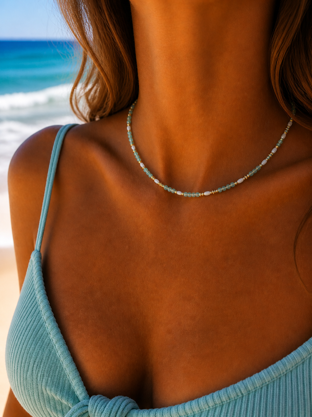 Rubis ( collier en pierre naturel￼)