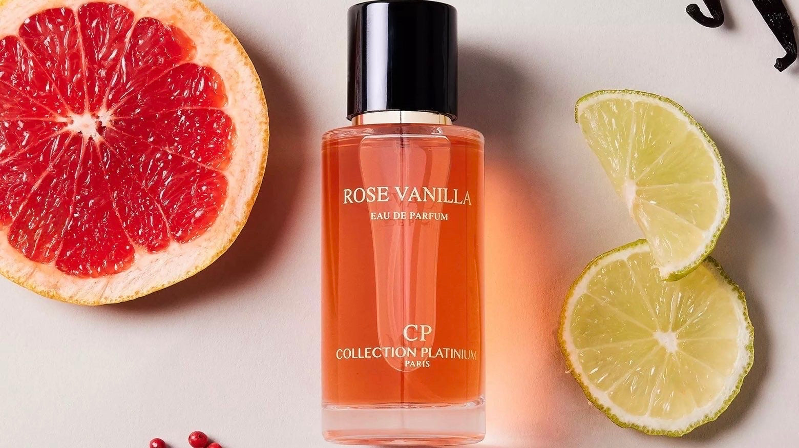 Parfum rose vanille / 50ml collection platinium