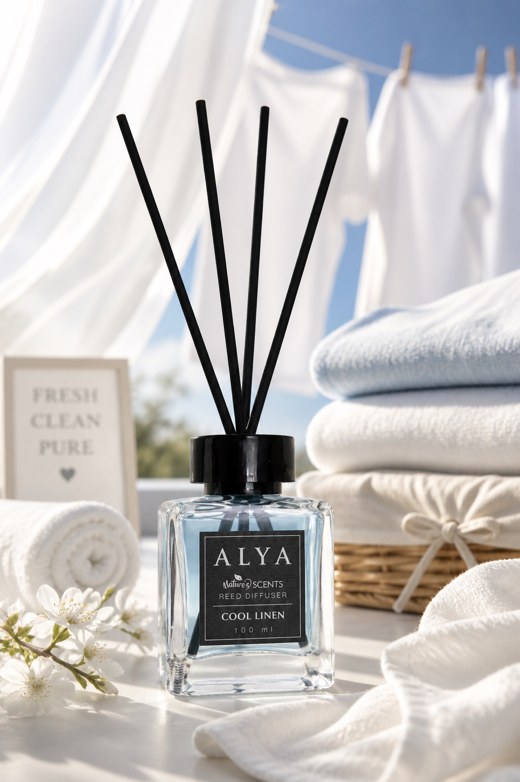 Diffuseur de parfum pour maison / Odeur linge propre 🧺 100ml