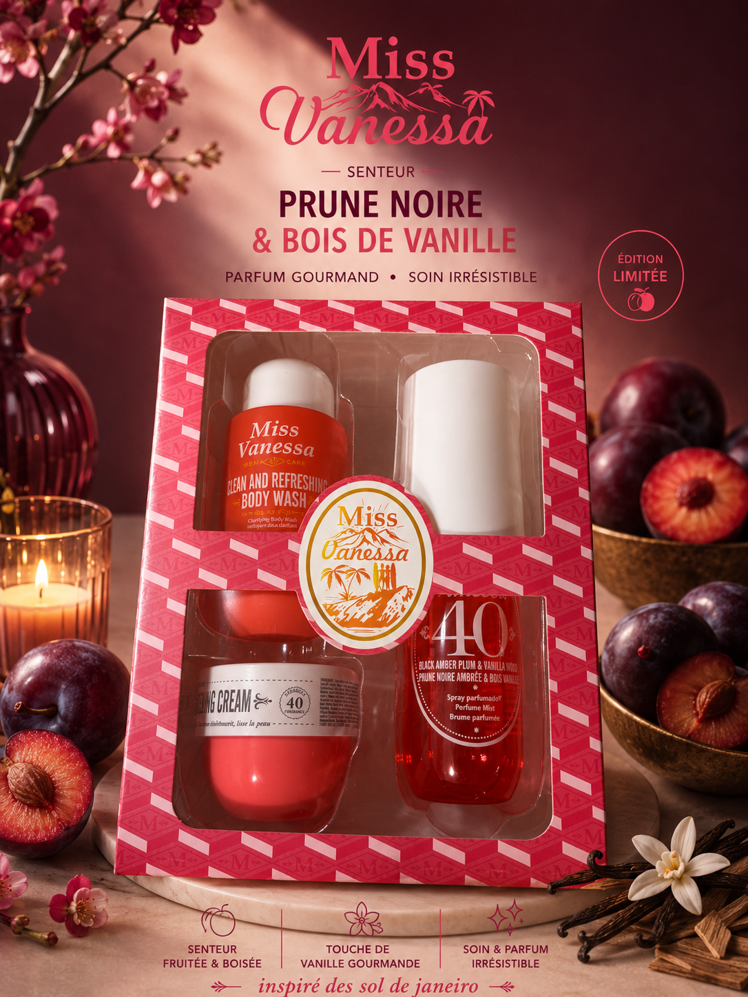 Coffret N•40 / Prune noir  & bois de vanille